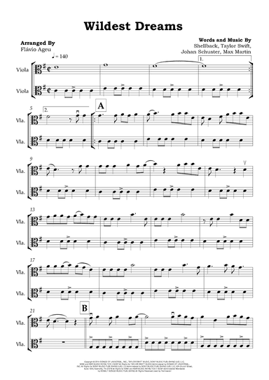 Wildest Dreams (arr. Flávio Ageu)