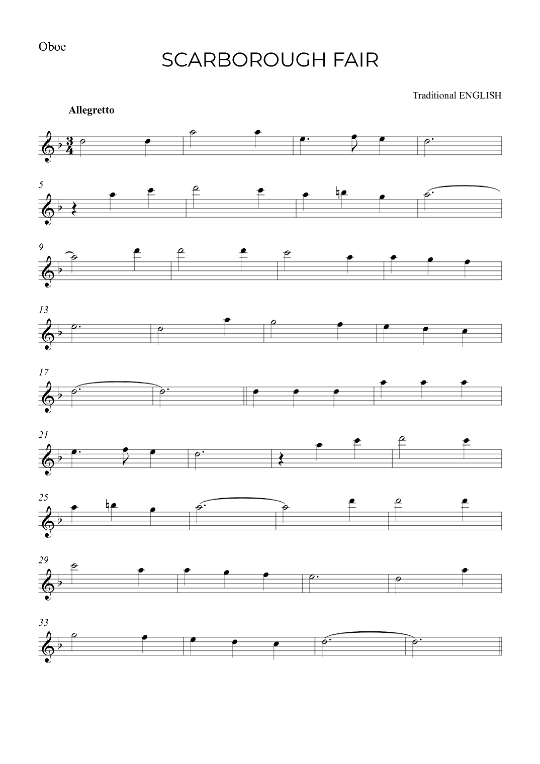 SCARBOROUGH FAIR (arr. Alex Nunes Rodrigues)