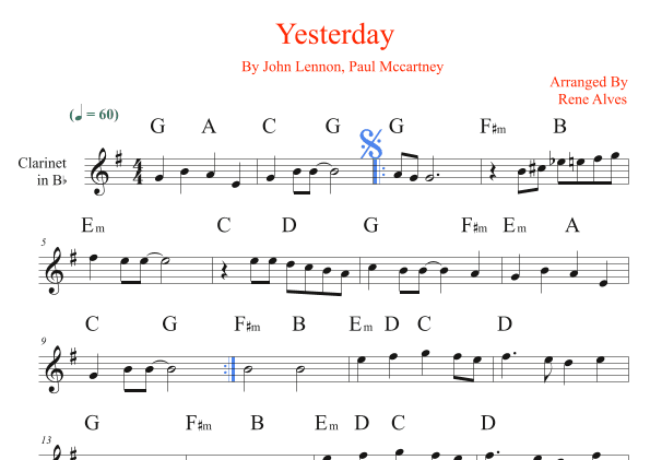 Yesterday (arr. Rene Alves)