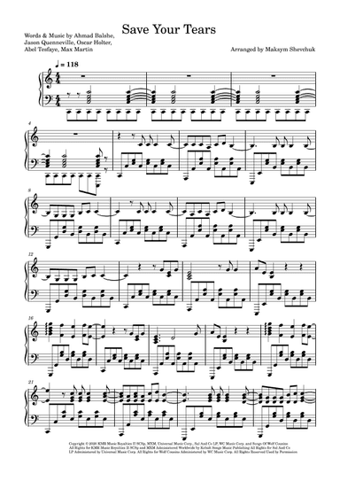 Save Your Tears (arr. Maksym Shevchuk)