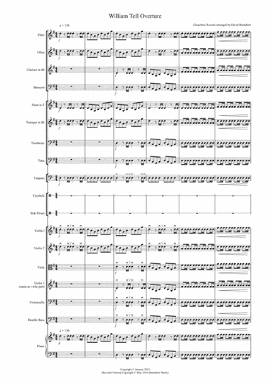 William Tell Overture for School Orchestra (arr. D.Burndrett)