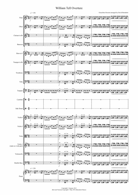 William Tell Overture for School Orchestra (arr. D.Burndrett)
