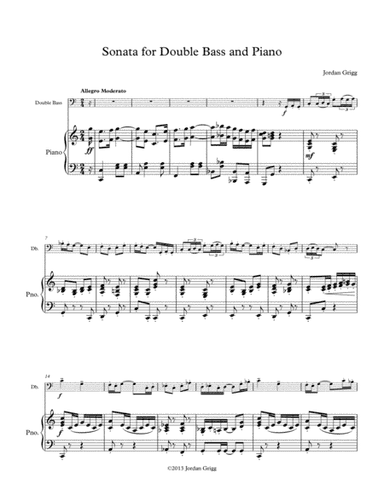 Sonata for Double Bass and Piano