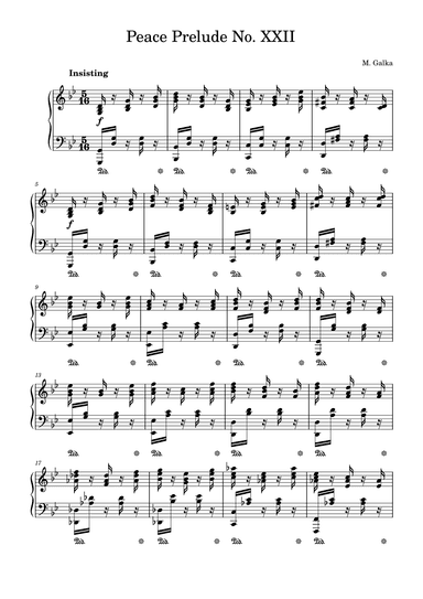 Peace Prelude No. XXII Nr. 22 in g minor "Insisting"