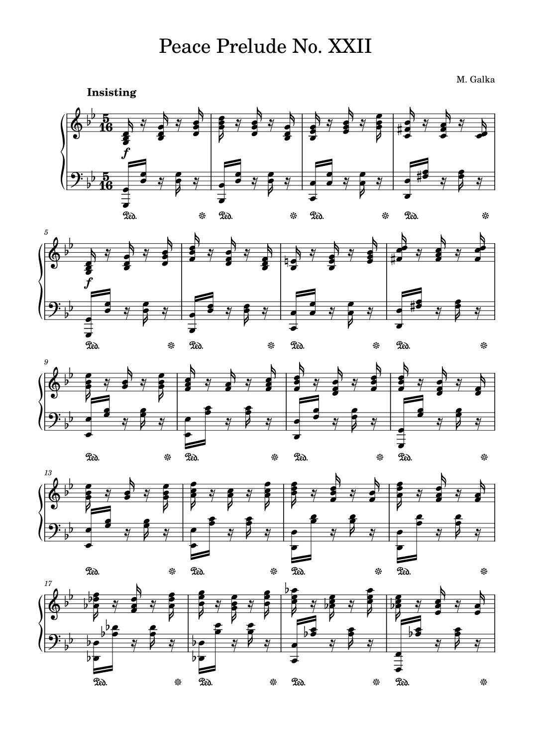 Peace Prelude No. XXII Nr. 22 in g minor "Insisting"