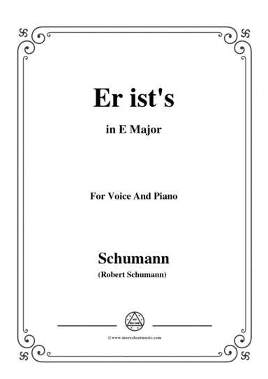 Schumann-Er ist's,in E Major,Op.79,No.24,for Voice and Piano (arr. MSM)