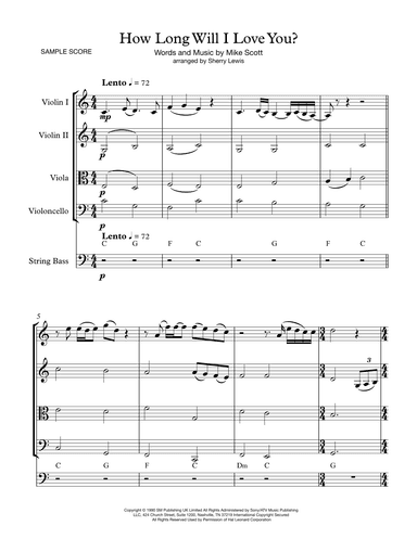 How Long Will I Love You (arr. Sherry Lewis)