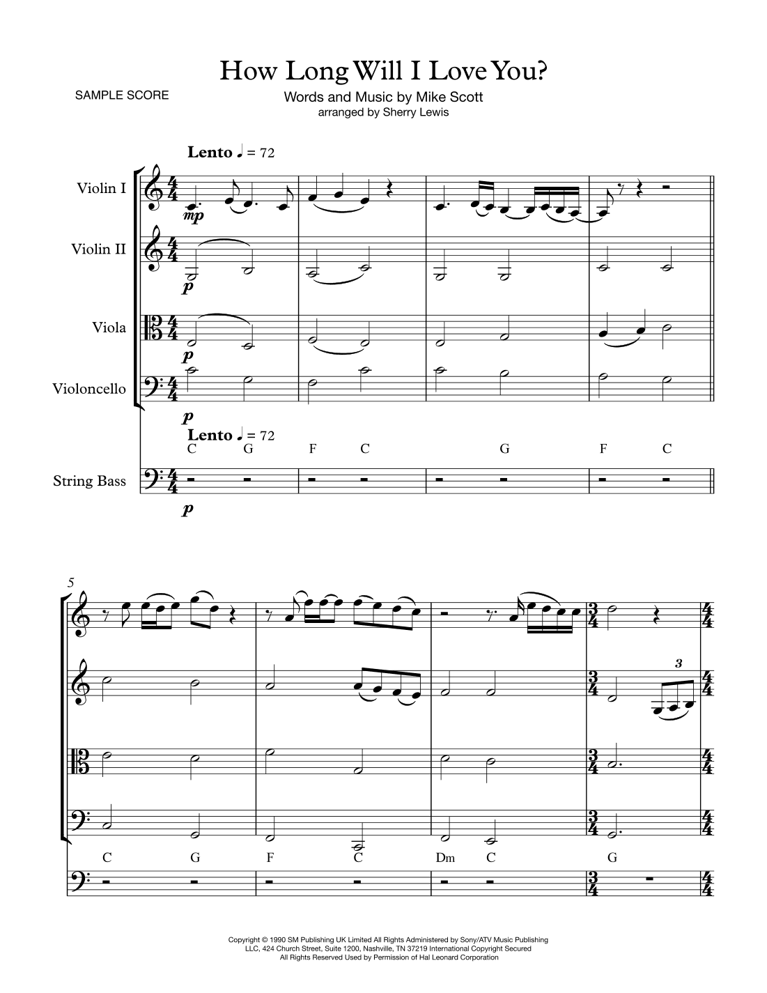 How Long Will I Love You (arr. Sherry Lewis)