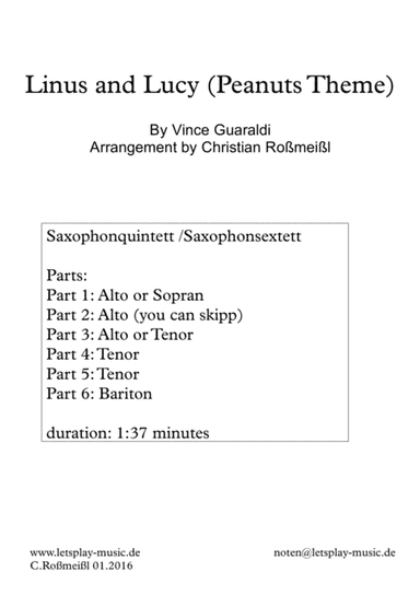 Linus And Lucy (arr. Christian Roßmeißl)