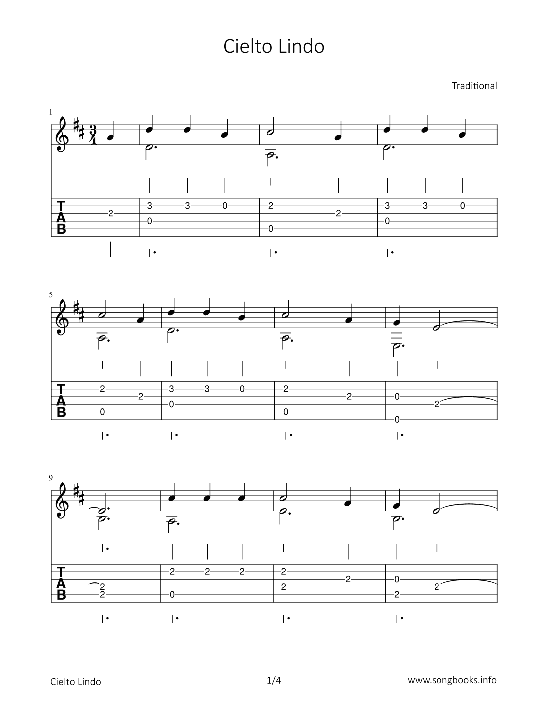 Cielto Lindo (arr. Bettina Schipp)