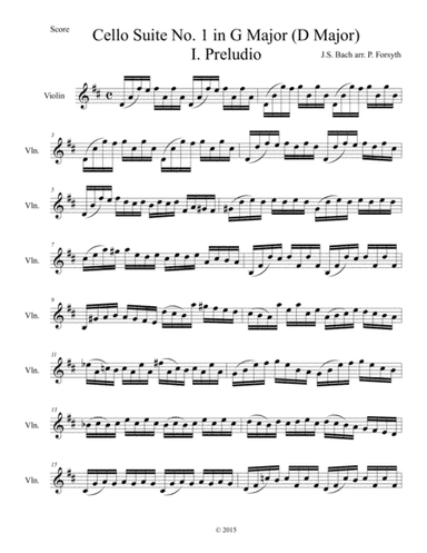 Cello Suite No. 1, Preludio (arr. Patrick Forsyth)