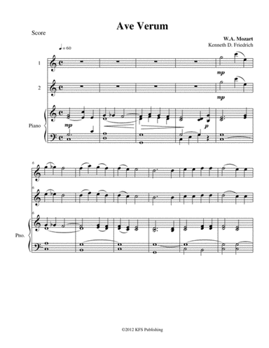 Mozart - Ave Verum (arr. Kenneth D. Friedrich)