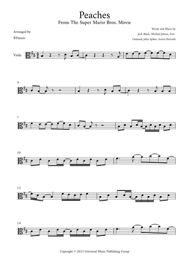 Peaches (arr. BTmusic)