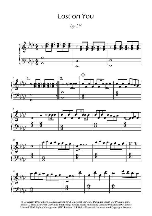 Lost On You (arr. Ygor Nunes)