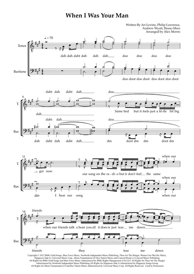 When I Was Your Man (arr. Alex Morris)
