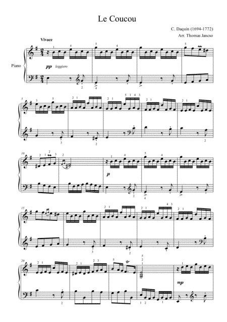 Le Coucou (arr. Thomas Jancso)