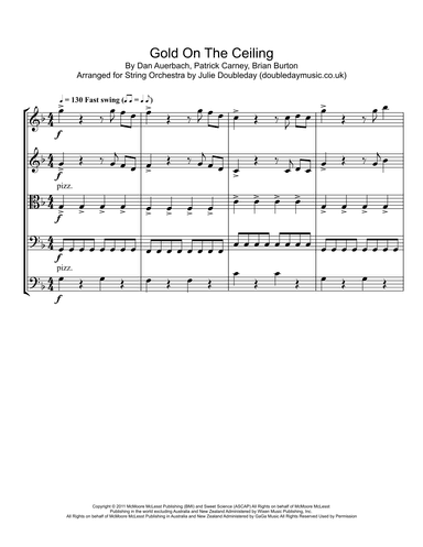 Gold On The Ceiling (arr. Julie Doubleday)