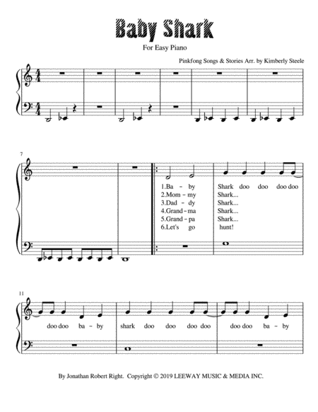 Baby Shark (arr. Kimberly Steele)