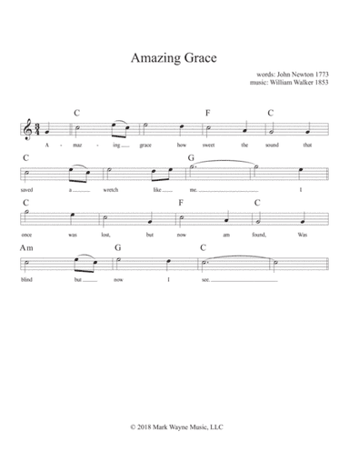 Amazing Grace (arr. Mark W. Huxhold)
