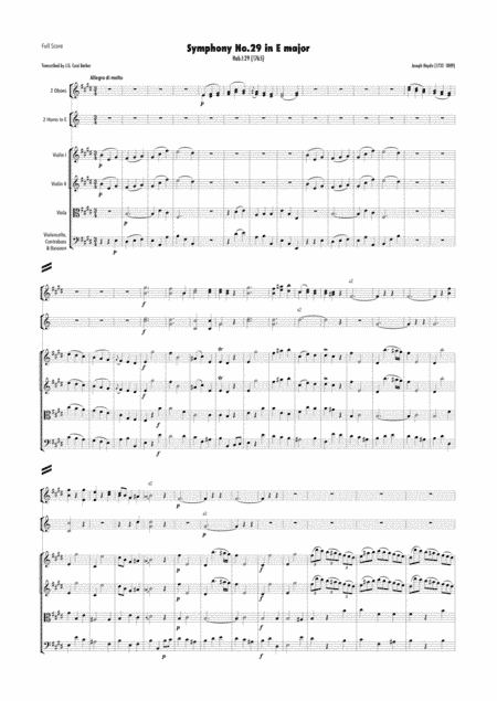 Haydn - Symphony No.29 in E major, Hob.I:29 (arr. J.G. Cucó Barber)