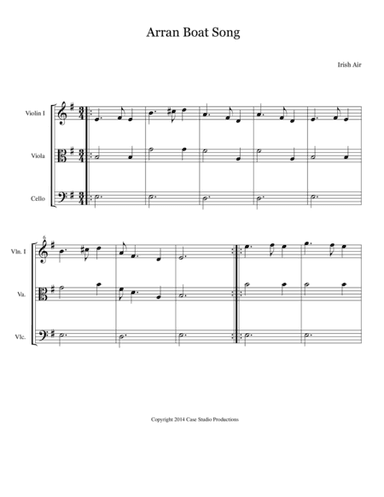 Easy Celtic Pieces For String Trio (arr. Case Studio Productions)