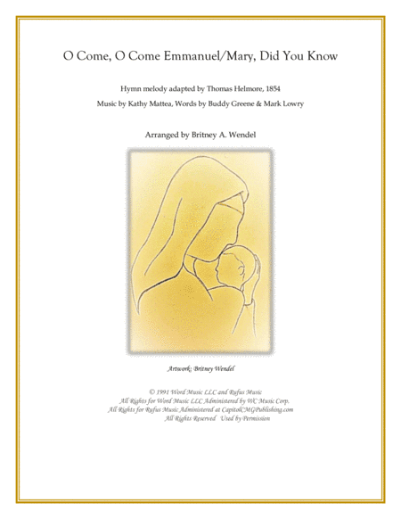 Mary, Did You Know? (arr. Britney A. Wendel)