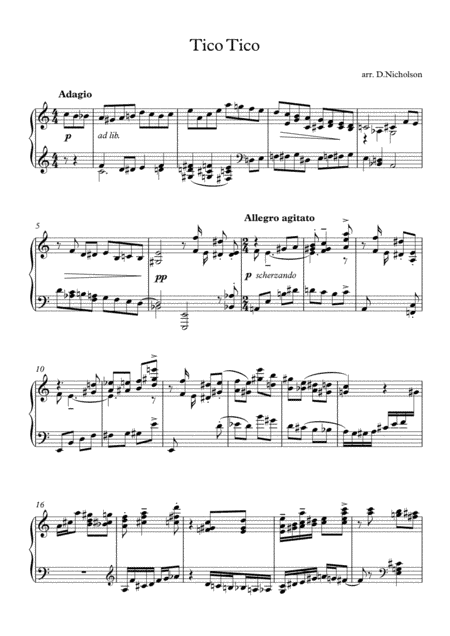 Tico Tico No Fuba (arr. Daniel Nicholson)