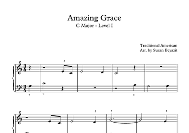 Amazing Grace (in C Major - Level 1) (arr. Suzan Beyazit)