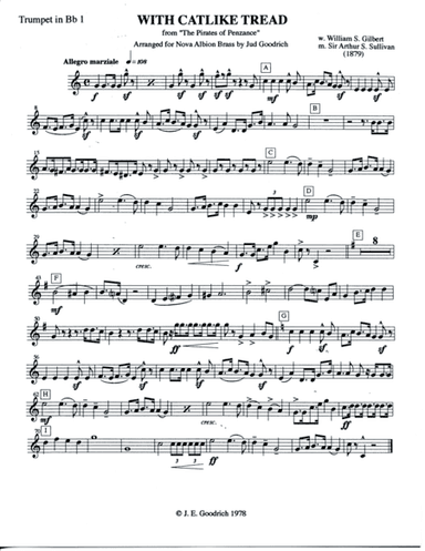 "With Catlike Tread" for brass quintet (arr. Jud Goodrich)