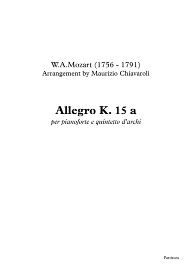 Allegro k. 15 a (arr. Maurizio Chiavaroli)