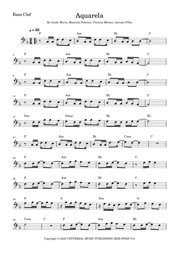 Aquarela-toquinho (arr. Fabio Eduardo de Oliveira)