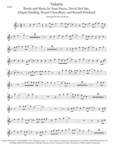 Valerie (arr. Kevin Busse)