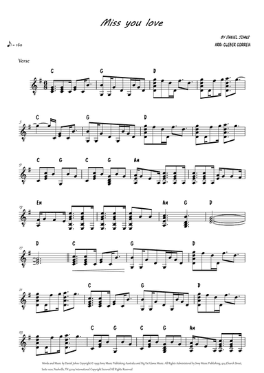 Miss You Love (arr. Cleber Correia)