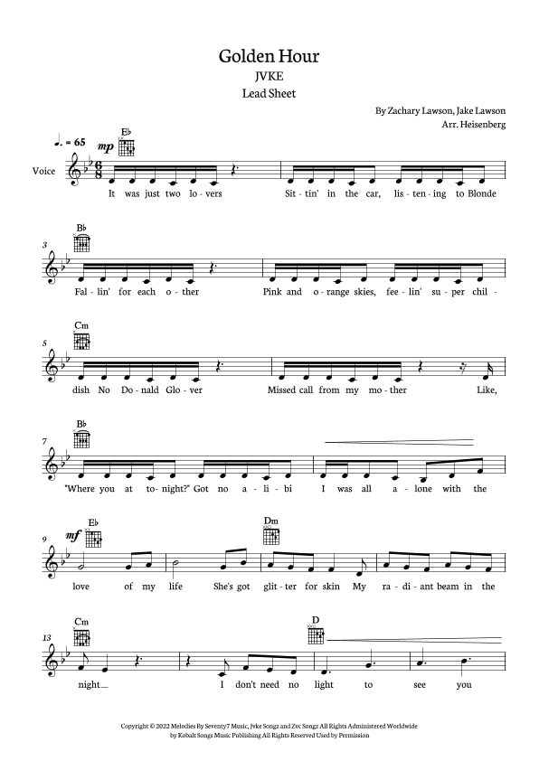 Golden Hour (arr. Heisenberg)