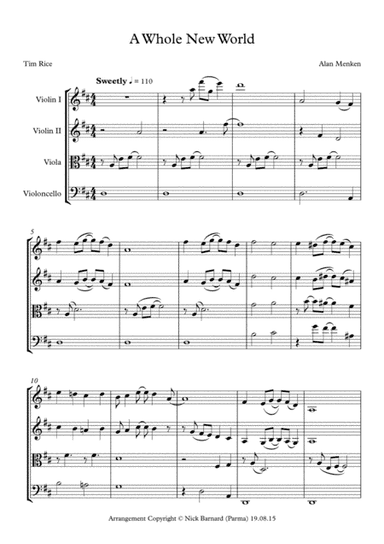 A Whole New World (from 'Aladdin') (arr. Nick Barnard)