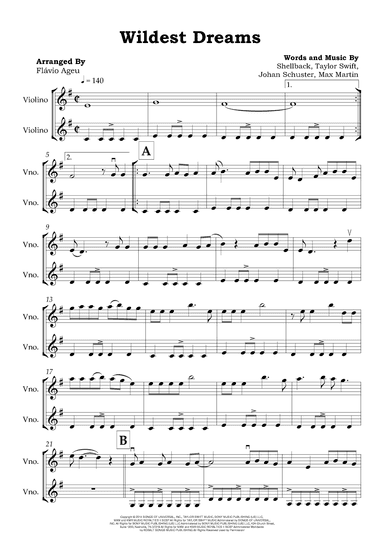Wildest Dreams (arr. Flávio Ageu)