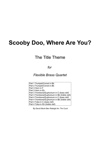 Scooby Doo, Where Are You? (arr. Tim Curd)