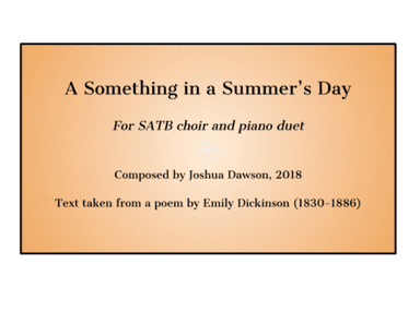 A Something in a Summer's Day