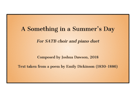 A Something in a Summer's Day