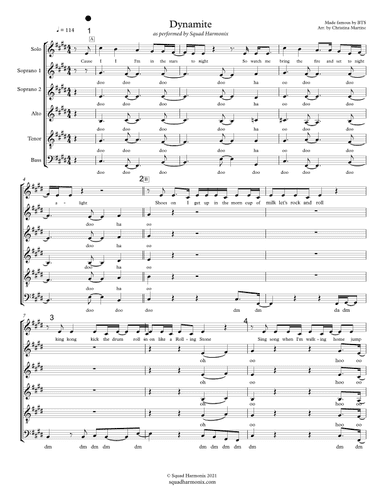 Dynamite (arr. Christina Martino)