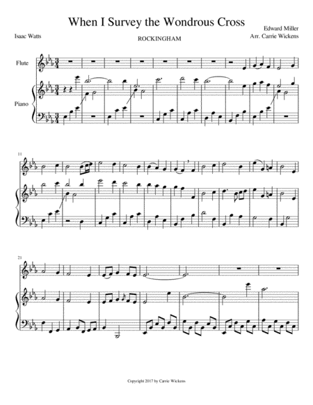 When I Survey the Wondrous Cross (arr. Carrie Wickens)