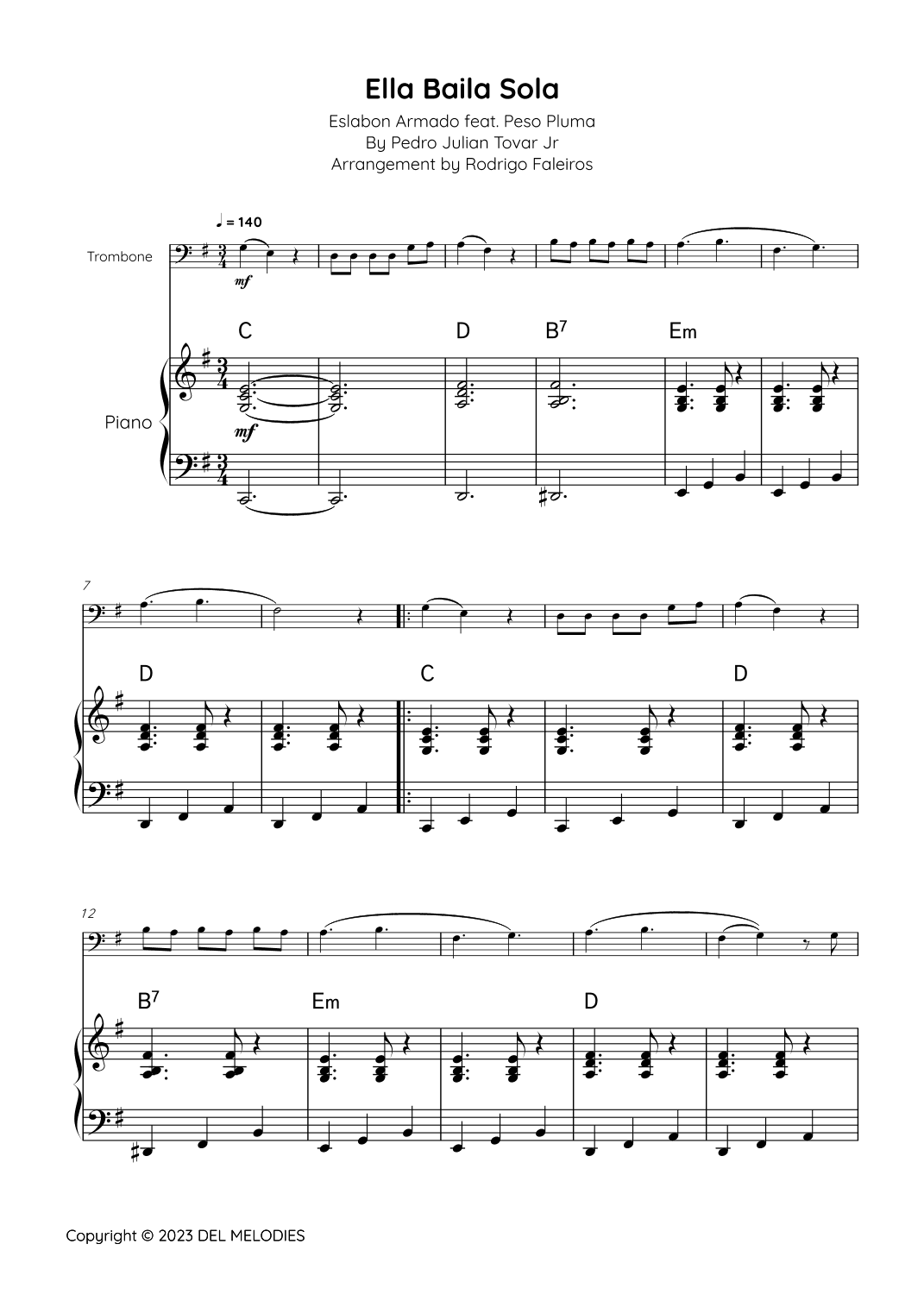 Ella Baila Sola (arr. Rodrigo Faleiros)