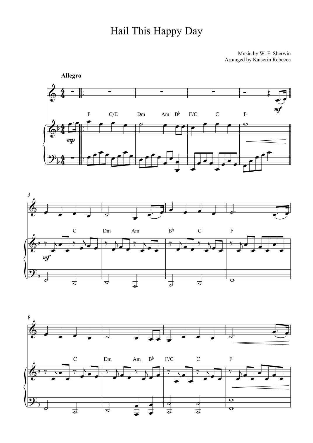 Hail This Happy Day (arr. Kaiserin Rebecca)
