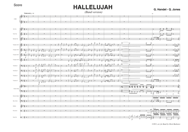 CHORUS "HALLELUJAH "(Band version with CORO) Score & Parts