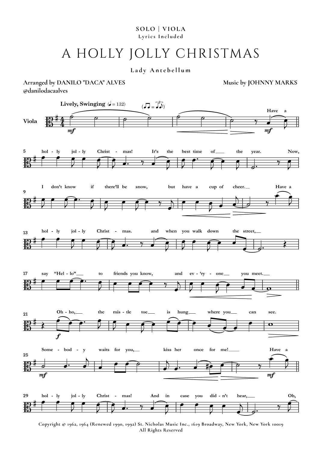 A Holly Jolly Christmas (arr. Danilo "Daca" Alves)