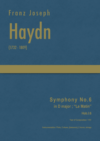 Haydn - Symphony No.6 in D major, "Le Matin" Hob.I:6 (arr. J.G. Cucó Barber)