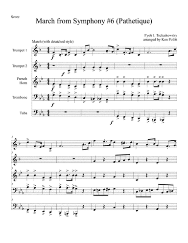 March: Symphony #6 -  P.I. Tschaikowsky (arr. Ken Pollitt)