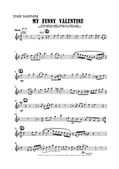 My Funny Valentine (arr. Ellen Mcpherson)