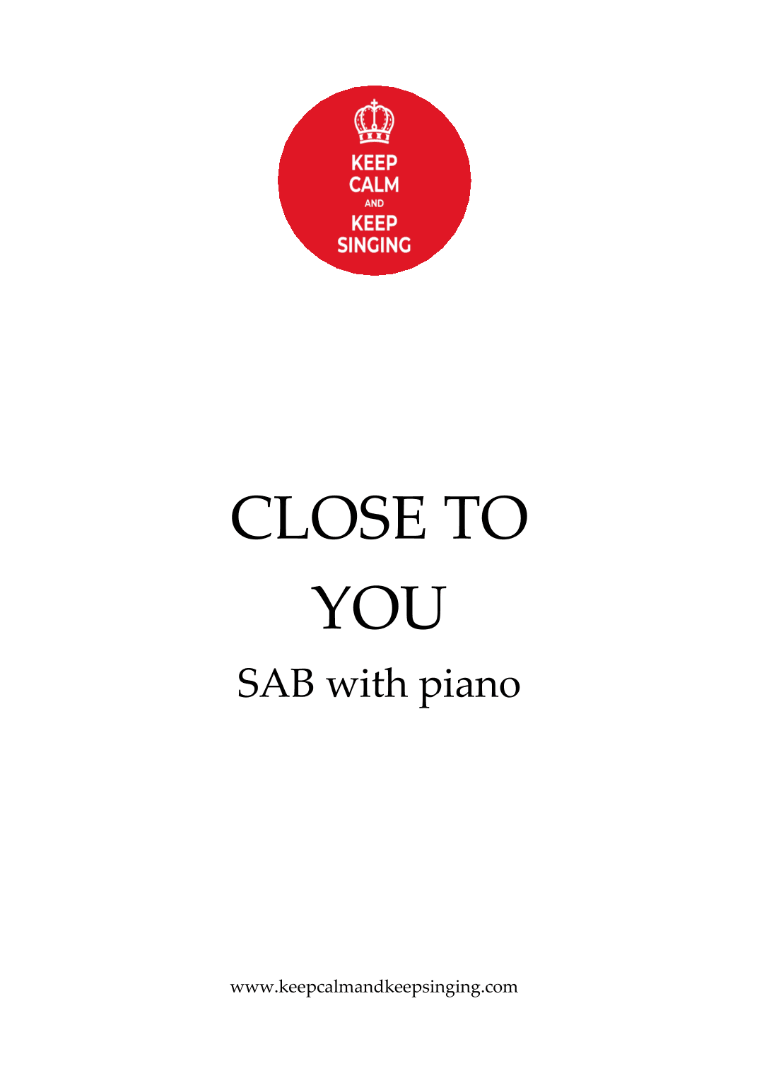 (they Long To Be) Close To You (arr. Debbie Warren)