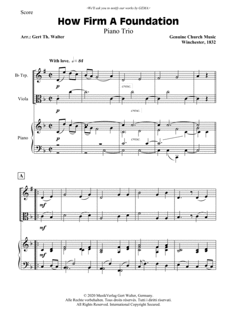 How Firm A Foundation (arr. Gert Th. Walter)